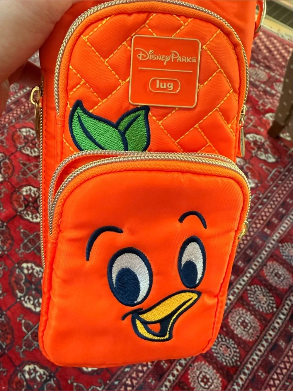Disney Epcot Lug Orange Bird Crossbody Water Bottle Pouch - Picture 10 of 12
